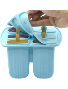 Moldes de Paletas de Silicona Bangp 6 Piezas Azul 2