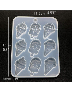 Molde de Pastel Blanco WsjiaboFux Silicona 50ml 2