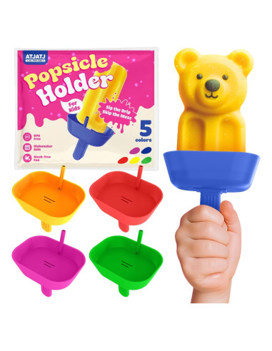 5 Soportes de Silicona para Paletas Antigoteo ATJATJ