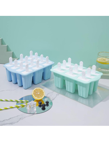 Moldes de Paletas de Silicona Bell Dream 12 Cavidades Verde