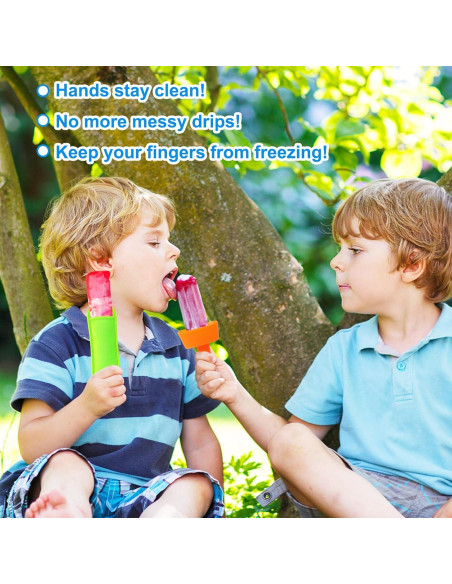 AIERSA Set 8 Soportes y Fundas para Paletas Niños Silicona