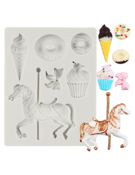 Molde de Silicona QDMOLDS Carrusel Helado 25x17cm