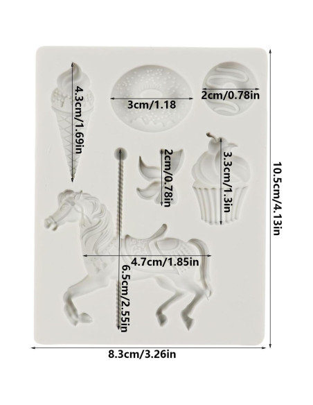 Molde de Silicona QDMOLDS Carrusel Helado 25x17cm