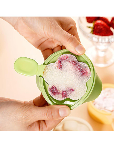 Molde de Helado de Silicona Boxkat Verde Doble Capa 6,1 cm