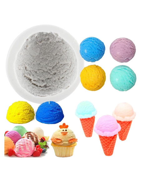Molde de Silicona Semiesférico YANQINMS para Helados 8x7 cm