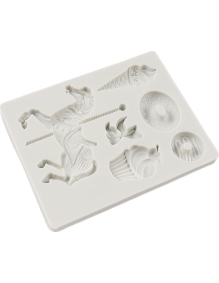 Molde de Silicona QDMOLDS Carrusel Helado 25x17cm