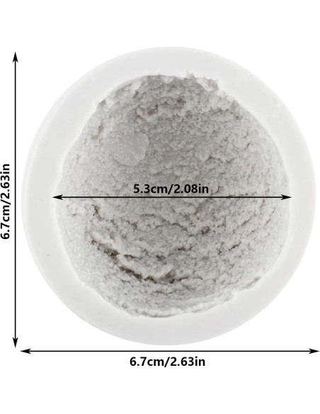 Molde de Silicona Semiesférico YANQINMS para Helados 8x7 cm