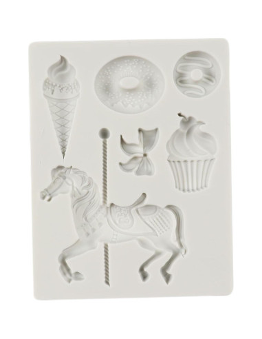Molde de Silicona QDMOLDS Carrusel Helado 25x17cm