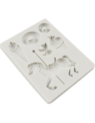 Molde de Silicona QDMOLDS Carrusel Helado 25x17cm