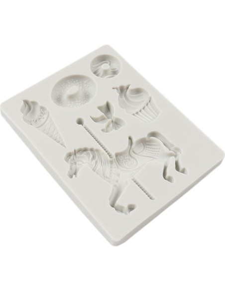 Molde de Silicona QDMOLDS Carrusel Helado 25x17cm
