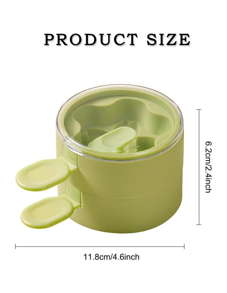 Molde de Helado de Silicona Boxkat Verde Doble Capa 6,1 cm