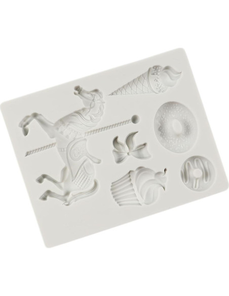 Molde de Silicona QDMOLDS Carrusel Helado 25x17cm
