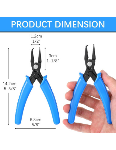 Alicates de Anillo Abierto InnoHHustle - 2 Pcs, Azul, 20x12 cm