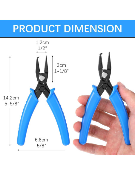 Alicates de Anillo Abierto InnoHHustle - 2 Pcs, Azul, 20x12 cm