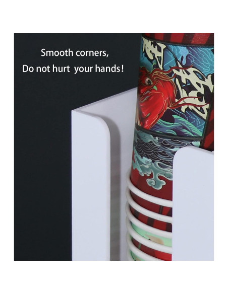 Dispensador de Tazas de Papel Tirifer 3 Compartimentos Blanco