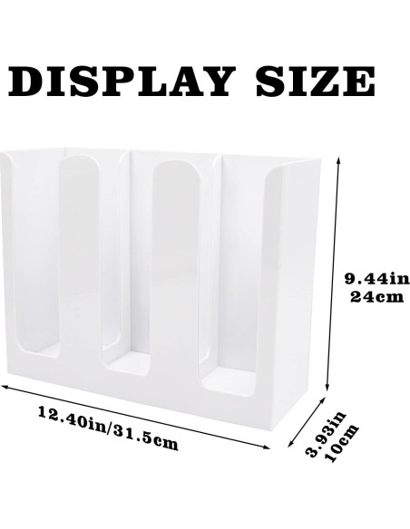 Dispensador de Tazas de Papel Tirifer 3 Compartimentos Blanco