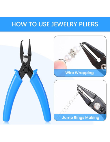 Alicates de Anillo Abierto InnoHHustle - 2 Pcs, Azul, 20x12 cm