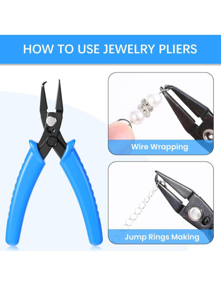 Alicates de Anillo Abierto InnoHHustle - 2 Pcs, Azul, 20x12 cm