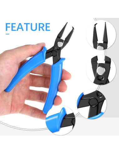 Alicates de Anillo Abierto InnoHHustle - 2 Pcs, Azul, 20x12 cm