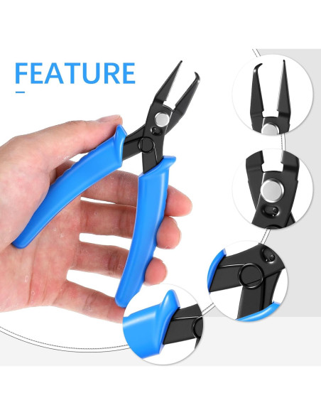 Alicates de Anillo Abierto InnoHHustle - 2 Pcs, Azul, 20x12 cm