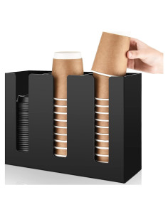Organizador de tazas de café Cunhill acrílico 3 compartimentos