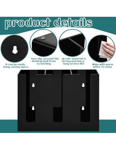 Organizador de tazas de café Cunhill acrílico 3 compartimentos