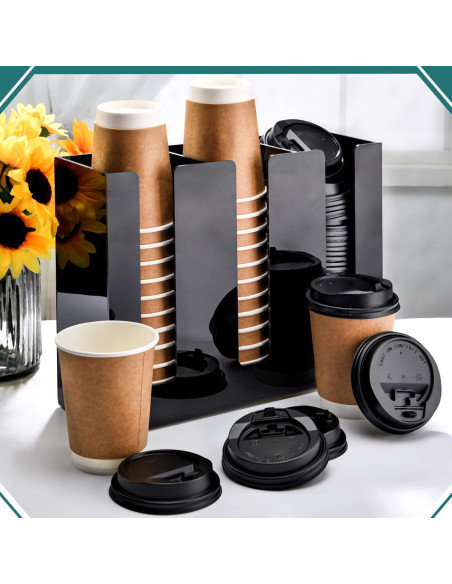 Organizador de tazas de café Cunhill acrílico 3 compartimentos