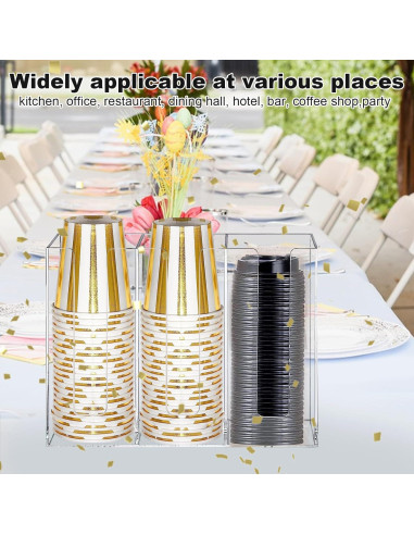 Dispensador de Tazas de Café Teemuday 3 Compartimentos Acrílico