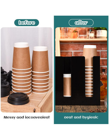 Organizador de tazas de café Cunhill acrílico 3 compartimentos