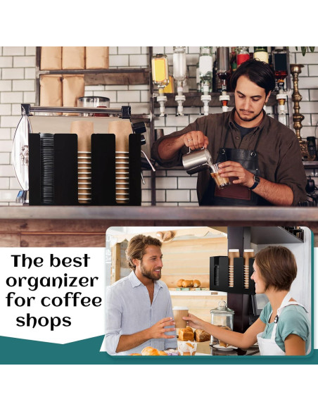 Organizador de tazas de café Cunhill acrílico 3 compartimentos