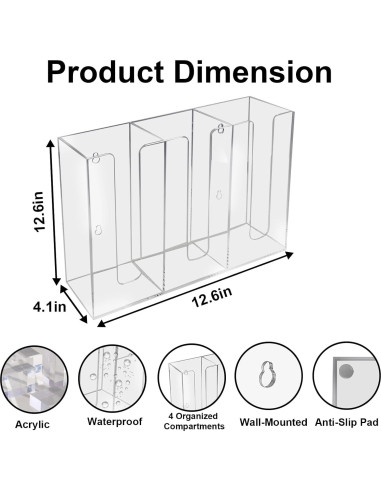 Dispensador de Tazas de Café Teemuday 3 Compartimentos Acrílico