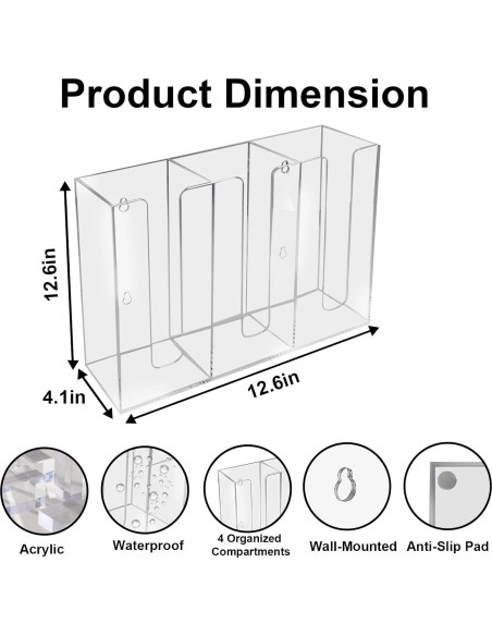Dispensador de Tazas de Café Teemuday 3 Compartimentos Acrílico