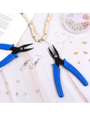 Alicates de Anillo Abierto InnoHHustle - 2 Pcs, Azul, 20x12 cm