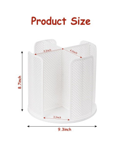 Dispensador de Tazas Rotatorio EOFJRUC 4 Compartimentos Blanco 2