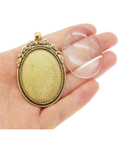 Pendientes de Trayecto Ovalado Julie Wang en Oro Antiguo - 10 Juegos