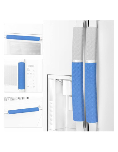 Cubiertas para Manijas de Refrigerador ELCOOR 5PCS Azul/Gris