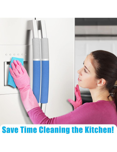 Cubiertas para Manijas de Refrigerador ELCOOR 5PCS Azul/Gris