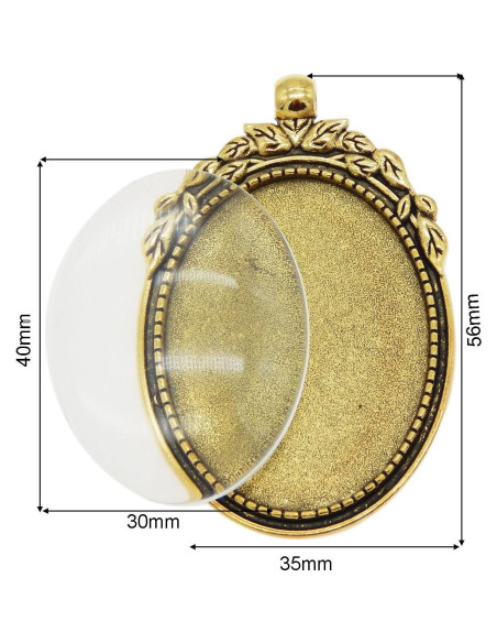 Pendientes de Trayecto Ovalado Julie Wang en Oro Antiguo - 10 Juegos