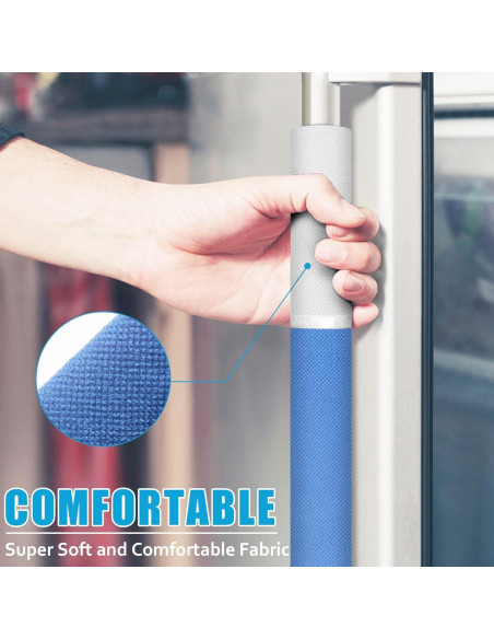 Cubiertas para Manijas de Refrigerador ELCOOR 5PCS Azul/Gris