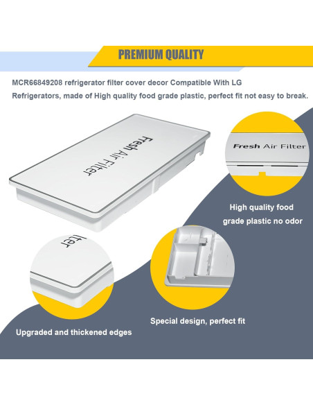 Cubierta Filtro Aire Iexcauw MCR66849208 para Refrigerador LG