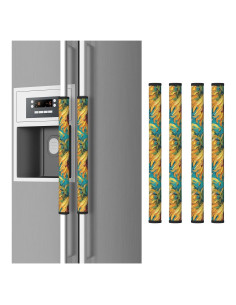 4 Fundas para Manijas de Refrigerador NeuKim Girasol 40x14 cm