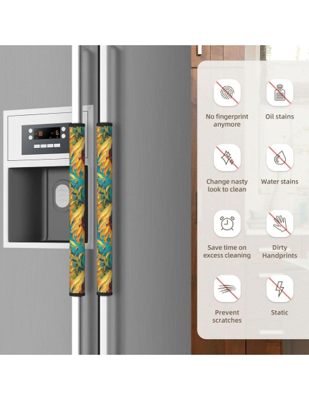 4 Fundas para Manijas de Refrigerador NeuKim Girasol 40x14 cm