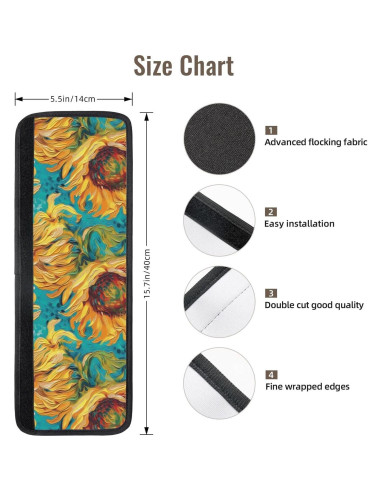 4 Fundas para Manijas de Refrigerador NeuKim Girasol 40x14 cm