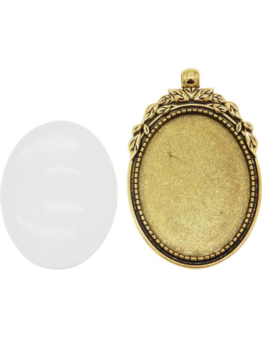 Pendientes de Trayecto Ovalado Julie Wang en Oro Antiguo - 10 Juegos