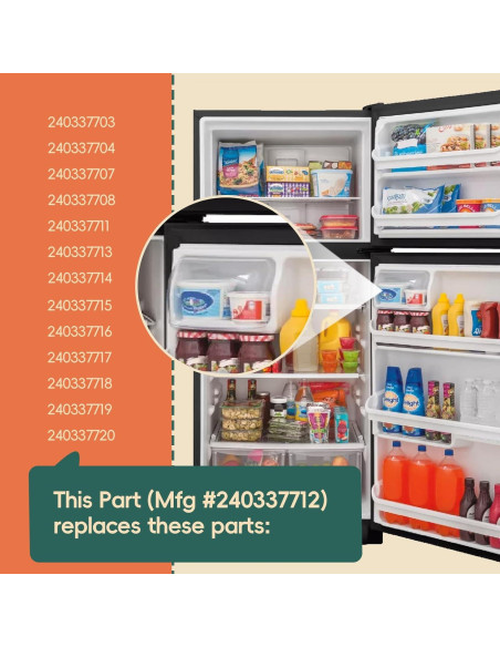 Puerta de Lácteos Refrigerador GREALTH 240337712 22,23x13,34cm