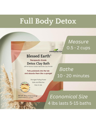 Baño de Arcilla Detox Blessed Earth 1.81 kg - Bentonita Sódica