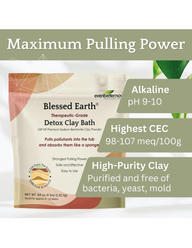 Baño de Arcilla Detox Blessed Earth 1.81 kg - Bentonita Sódica