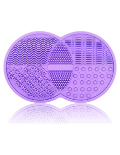 Alfombrilla de Limpieza de Brochas de Maquillaje MR LION Morado