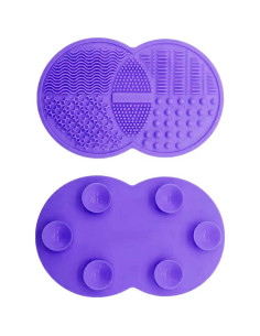 Alfombrilla de Limpieza de Brochas de Maquillaje MR LION Morado 2