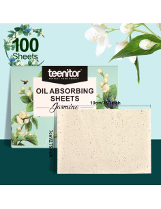Hojas Absorbentes de Aceite Teenitor 100 Unidades Piel Grasa 2